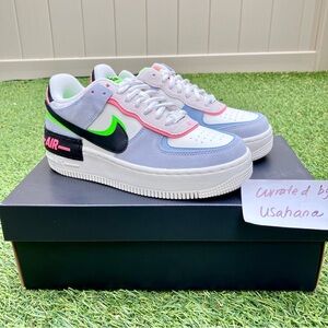 Nike Air Force 1 shadow white blue shoes